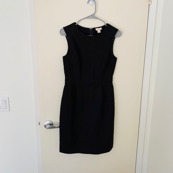 NWT JCrew Black Shoulder Slit Dress Size 2 - Picture 2 of 4
